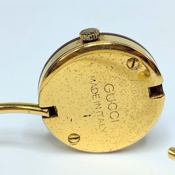 Vintage Gucci 1100-L Change Bezel Gold Bangle Watch Quartz 6 Colors SS168 main image 6